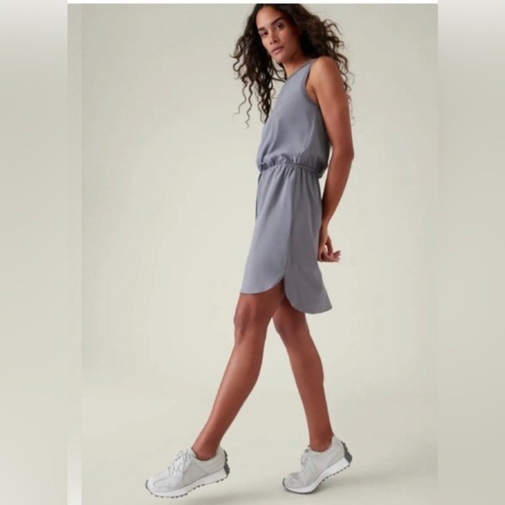 NWT Athleta Rincon Lightweight Athletic Dress in Coastline Blue S